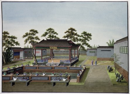 Garden scene, China, c1820-1840. Artist: Unknown
