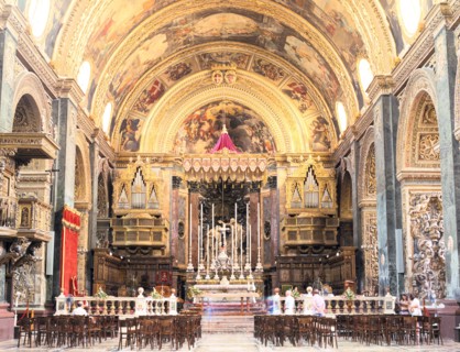Interior of St John's Co-Cathedral, Valletta, Malta