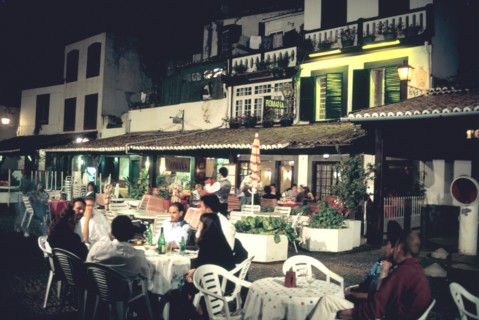 Restaurant in the old town, Funchal, Madeira, Portugal