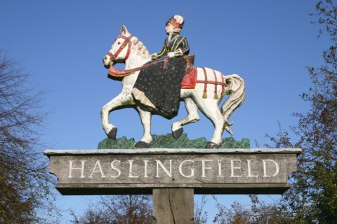Village sign, Haslingfield, Cambridgeshire