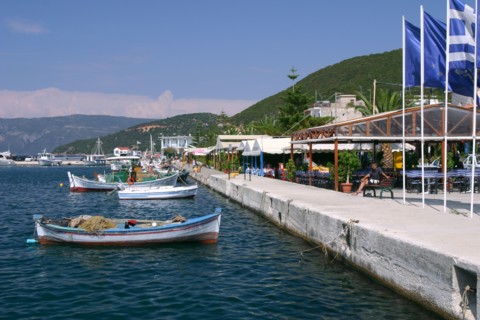 Waterfront at Sami, Kefalonia, Greece