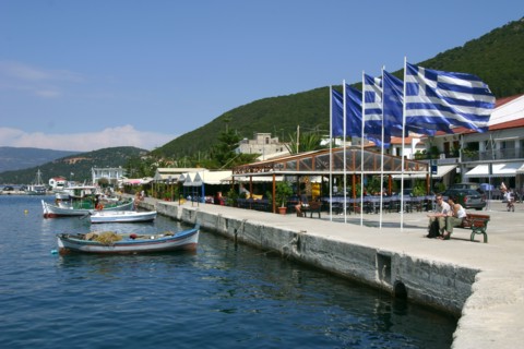 Waterfront at Sami, Kefalonia, Greece