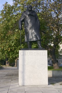 Sir Winston Churchill memorial statue, Parliament Square, London, 2005