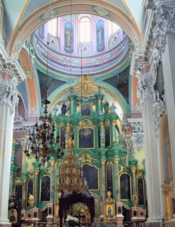 Interior of the Church of the Holy Spirit, Vilnius, Lithuania.