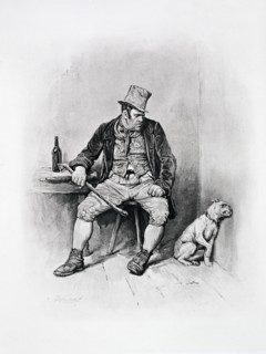 Bill Sikes and his dog, c1894. Artist: Frederick Barnard