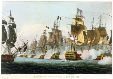 Battle of Trafalgar, October 21st 1805 (1816). Artist: Thomas Sutherland
