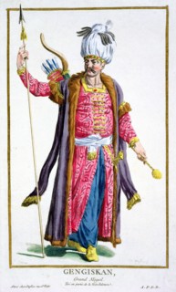 Genghis Khan, Mongol warrior and conqueror, (1780). Artist: Pierre Duflos