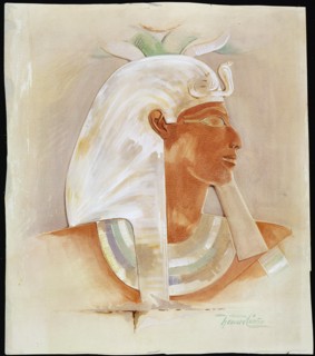 Head of the Ancient Egyptian Queen Makare Hatshepsut, (c early 20th century). Artist: Howard Carter