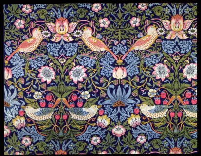 'The Strawberry Thief', textile designed by William Morris, 1883. Artist: William Morris