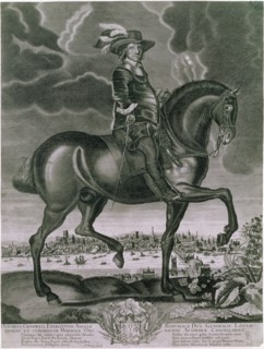 Equestrian portrait of Oliver Cromwell, c1655. Creator: Albert Haelwegh.