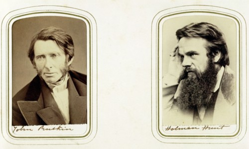 John Ruskin, English artist, poet and critic, and William Holman Hunt, English artist, 1865. Artist: Elliott & Fry