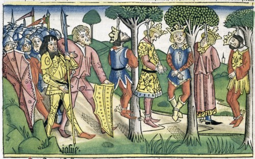 Joshua 10:16-27: the execution of the five kings. Artist: Unknown