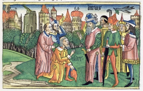 Ezra 6:16: the Temple of Jerusalem is dedicated by King Darius. Artist: Unknown
