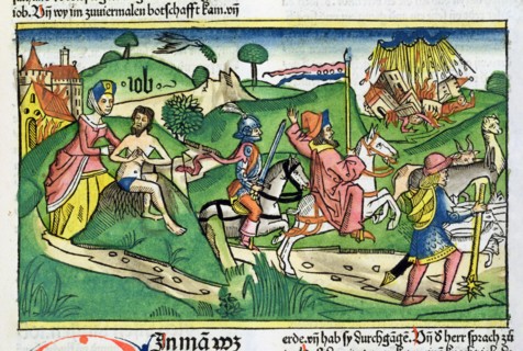 Scene from the Book of Job. Artist: Unknown
