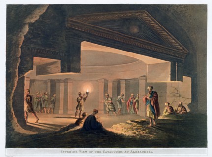 'Interior View of the Catacombs at Alexandria', Egypt, 1802. Artist: Thomas Milton