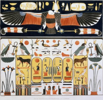 Mural from the Tombs of the Kings of Thebes, discovered by G Belzoni, 1820-1822. Artist: Charles Joseph Hullmandel