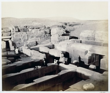 An excavated temple at the foot of the Sphinx, Giza, Egypt, 4th March 1862. Artist: Francis Bedford