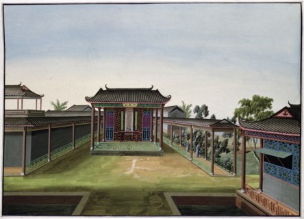 Garden scene, China, c1820-1840. Artist: Unknown