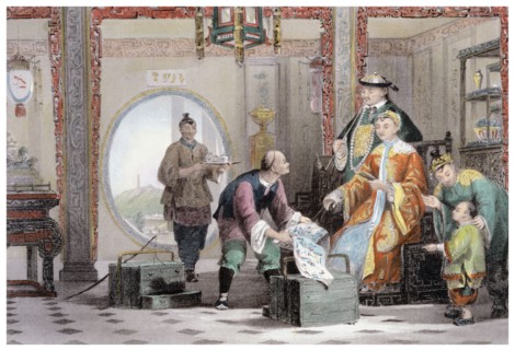 'Apartment in a Mandarin's House, near Nanking', China, 1843. Artist: Thomas Allom