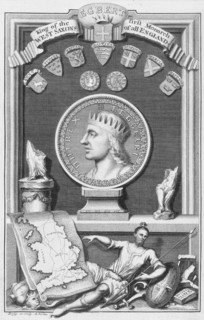 Egbert, King of the West Saxons and first monarch of all England, (18th century). Artist: George Vertue