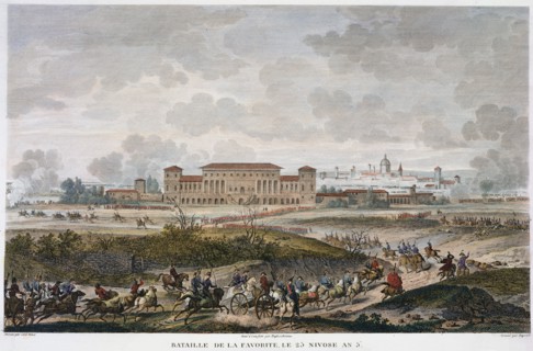 The Battle of La Favorite, Italy, 25 Nivose, Year 5 (January 1797). Artist: Jean Duplessis-Bertaux
