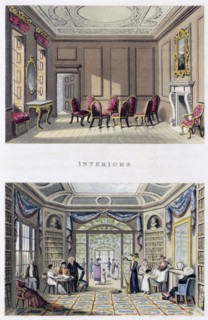 'Interiors: The Old Cedar Parlour and the Modern Living Room', 1816. Artist: Humphry Repton