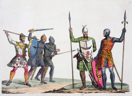 Anglo-Saxon warriors, 19th century. Artist: Unknown