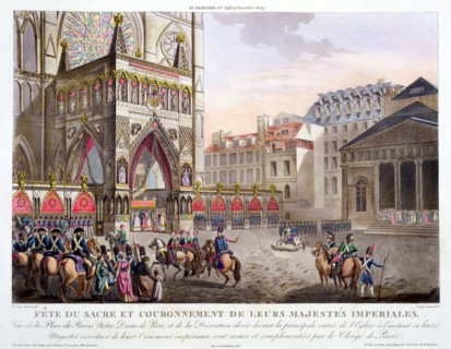 'Sacred Festival and Coronation of their Imperial Majesties', Paris, 1804 (1806).  Artist: Dorgez