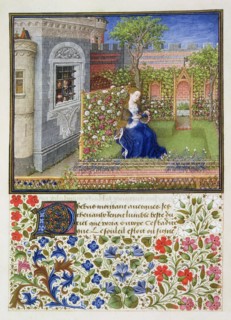 Emilia in her garden, 1468. Artist: Unknown