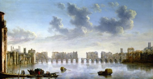 Old London Bridge, c1630. Artist: Claude Jongh