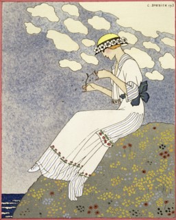 Design for a country dress by Maison Paquin, 1913. Artist: George Barbier