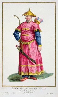 A Mandarin warlord, 1780. Artist: Pierre Duflos