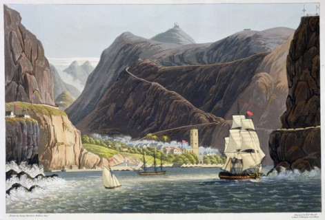The Roads, St Helena, 1815. Artist: Robert Havell