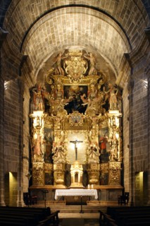 Church interior, Alcudia, Mallorca, Spain.