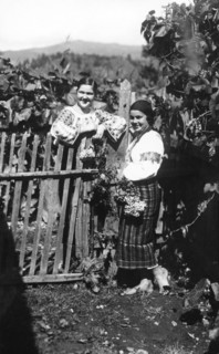 Two young women, Bistrita Valley, Moldavia, north-east Romania, c1920-c1945. Artist: Adolph Chevalier
