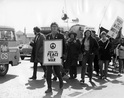 CND demo, Horley, Surrey, c1969.