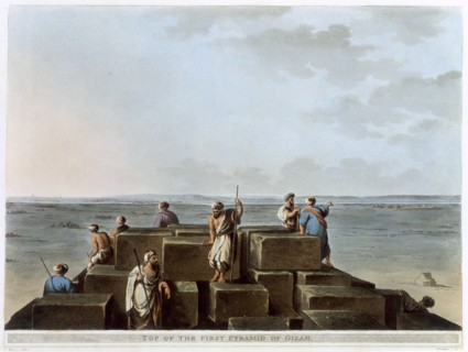 'Top of the First Pyramid of Gizah', Egypt, 1802. Artist: Thomas Milton