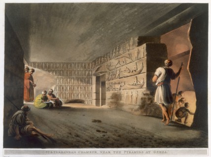 'Subterranean Chamber near the Pyramids at Giza', 1802. Artist: Thomas Milton