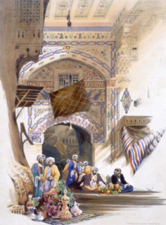 'Gateway of a Bazaar, Grand Cairo', Egypt, 1846. Artist: A Margaretta Burr