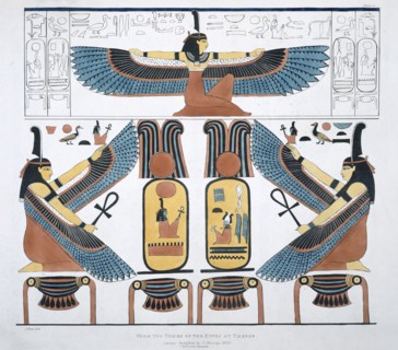 'Murals from the Tombs of the Kings at Thebes, discovered by G Belzoni', 1820-1822. Artist: Charles Joseph Hullmandel