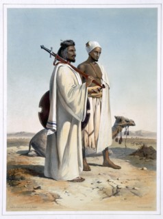 The Ababda, nomads of the eastern Thebaid Desert, 1848. Artist: Freeman