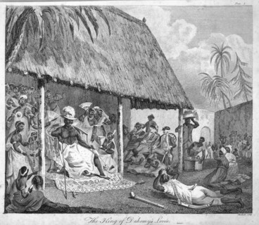 The King of Dahomey's levee, 1793. Artist: Francis Chesham