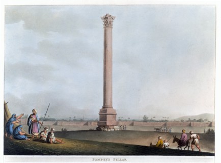 Pompey's Pillar, Alexandria, Egypt, 1802. Artist: Thomas Milton