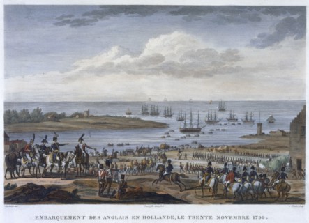 'The Embarkation of the English in Holland, 30 November 1799'. Artist: Louis Francois Couche