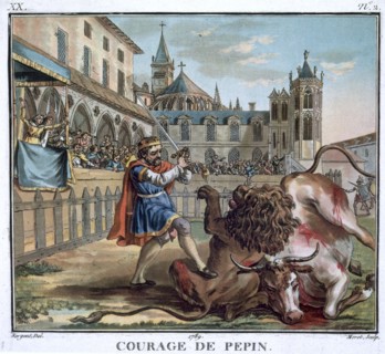 'The Courage of Pepin', 1789. Artist: Jean Baptiste Morret