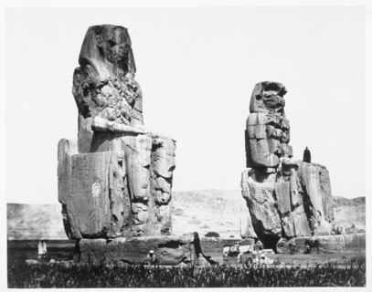 The Colossi of Memnon, Thebes, Egypt, 1860. Artist: Francis Frith