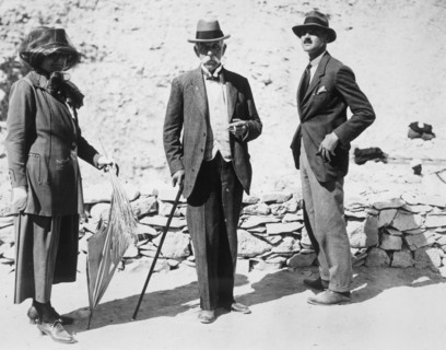 Visitors to the Tomb of Tutankhamun, Valley of the Kings, Egypt, 1923. Artist: Harry Burton