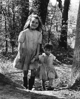Janie and Daphne, gipsy girls, Charlwood, Surrey, 1964.