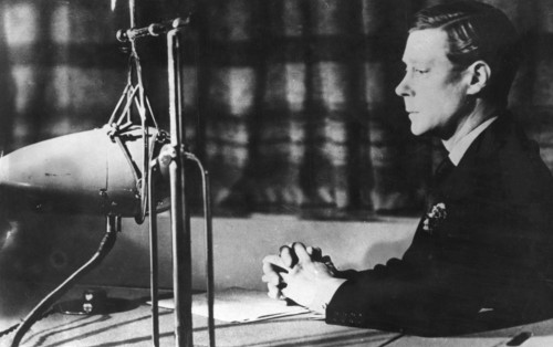 Edward VIII giving his abdication broadcast to the nation and the Empire, 11th December 1936. Artist: Unknown