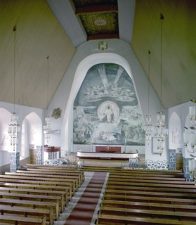 Altar fresco by Lennart Segerstråle, church of Rovaniemi, Finland. Artist: Göran Algård